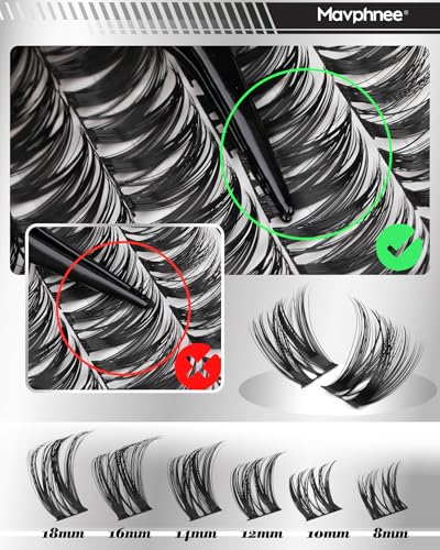 Wispy Lash Clusters 8-18MM CD Curl Eyelash Extensions (132pc)