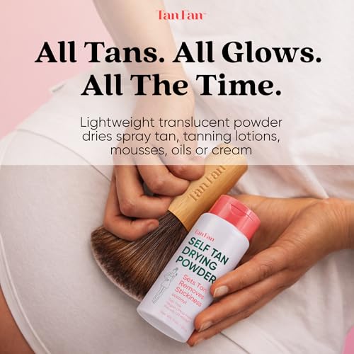 Tan Fan Self Tan Drying Powder Kit with Body Brush