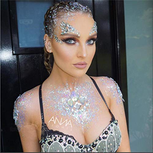 Crystal Gems Face Tattoo Stickers - 4 Pack Rhinestone Body Jewels