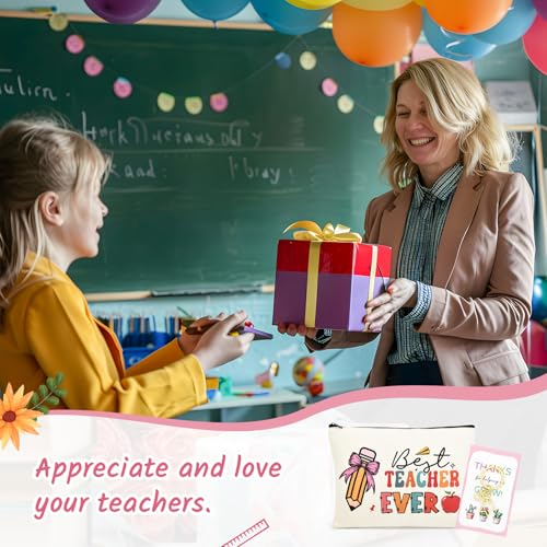 Teacher Appreciation Gifts Bulk Teacher Gifts Makeup Bag Survival Kit with Keychain for Women