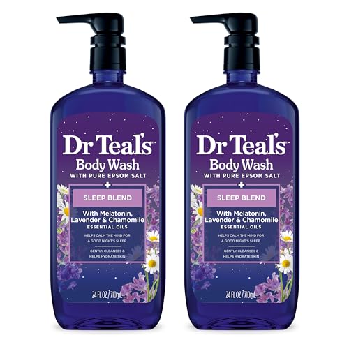 Dr Teal's Kids Sleep Bath & Body Wash Bundle with Melatonin & Essential Oils (3-Pack 20 fl oz & 2-Pack 24 fl oz)