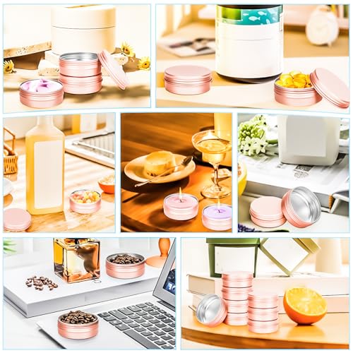 12-Pack 1oz Aluminum Tin Jars with Screw Lids for Cosmetics