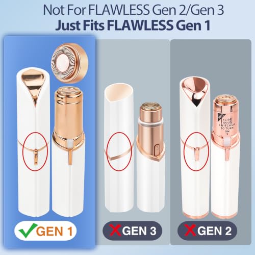 Facial Hair Remover Replacement Heads - Generation 1 2-Pack for Flawless Finishing Touch, 18K Rose Gold