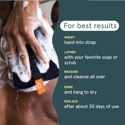 Cleanlogic Sport Large Exfoliating Body Scrubber, 3-Pack