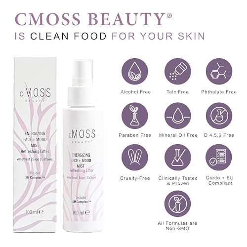 Anti-Aging Glass Skin Face Mist ? Instant Lift, Glow & Tighten | Sea Moss + Hyaluronic Acid Caffeine & Amethyst ? Mood Boost, Oil-Free All Skin Types