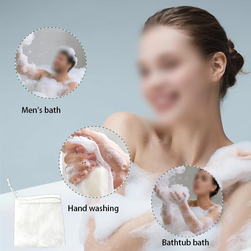 40 PCS Soap Saver Bags with Drawstring - Exfoliating Mesh