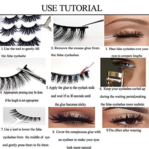 10 Pairs 6D Silk Lashes - Fluffy 3D Mink Eyelashes Handmade