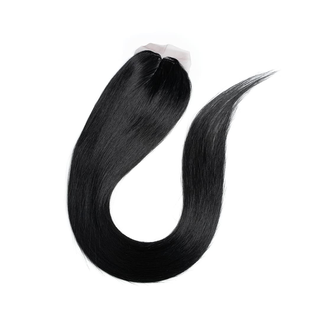 Noble Star Natural Black Color 6 Synthetic Hair Bundles with 1 Hand-Tied Closure 325G Long Yaki Straight Weft Weave Swiss Lace Hair Extension Heat Resistant