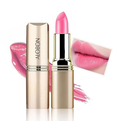 Alobon Long-Lasting Non-fading Lipstick Moisturizes and Fills the Body with a Deep Red Color That Remains Vibrant for a Long Time (02* Cherry Blossom Pink)