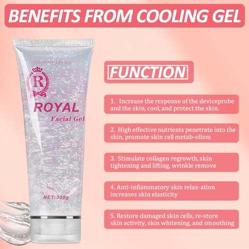 YMEYFAN 3PCS Conductive Gel, Cooling Gel for Hair Removal Device Skin Care, Moisturizing Hydrating Gel Suitable for Beauty Facial Machine for Women and Men in Body or Face Cools, Soothes Skin (900ML)