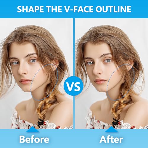 Face Lifting Tape Invisible, Neck Lifting Invisible Adhesive Tape, Instant facelift tapes for Double Chin Jowls Eyes Sagging Skin Blue-11