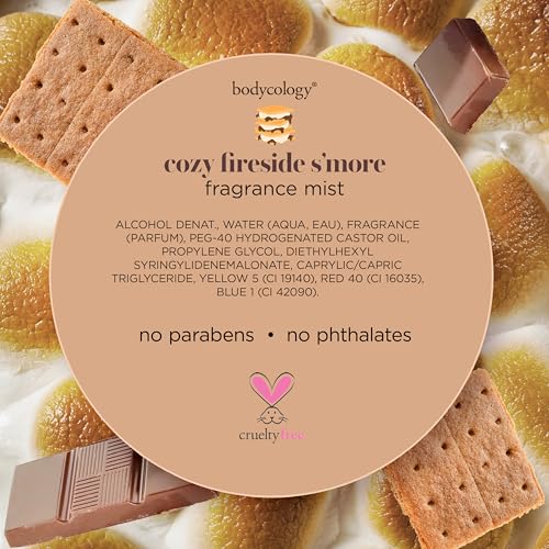 Bodycology Cozy Fireside S'more Fragrance Body Mist - 8 fl oz, Long-Lasting