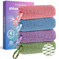 4 Pack African Net Sponge Exfoliating Washcloth, 45" Stretch