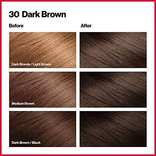Revlon ColorSilk Hair Color, 30 Dark Brown 1 ea (Pack of 5)