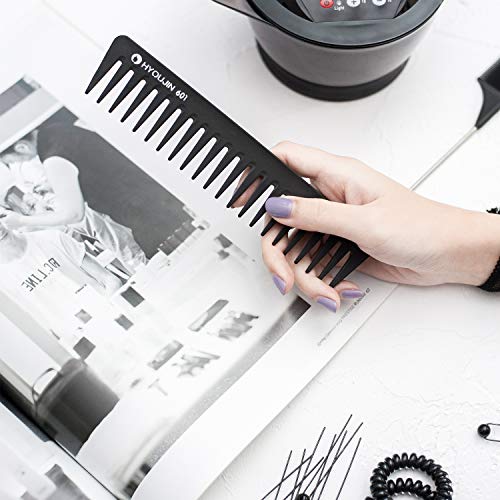 Wide Tooth Carbon Comb for Detangling Wet Hair - Variation of Cutting Set2