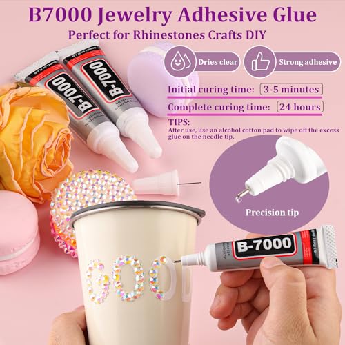 Transparent AB Resin Rhinestones 16000pcs + 3 B7000 Jewelry Glue - Craft & DIY