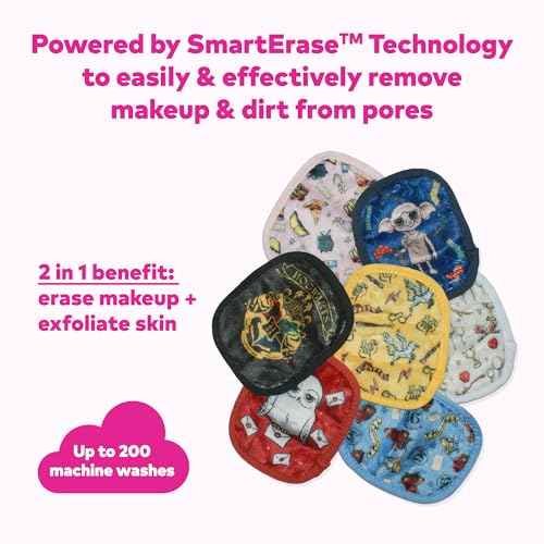 The Original Makeup Eraser, 7-Day Set, Erase All Makeup with Just Water, Including Waterproof Mascara, Eyeliner, Foundation, Lipstick, Sunscreen, and More! Harry Potter, 7ct.