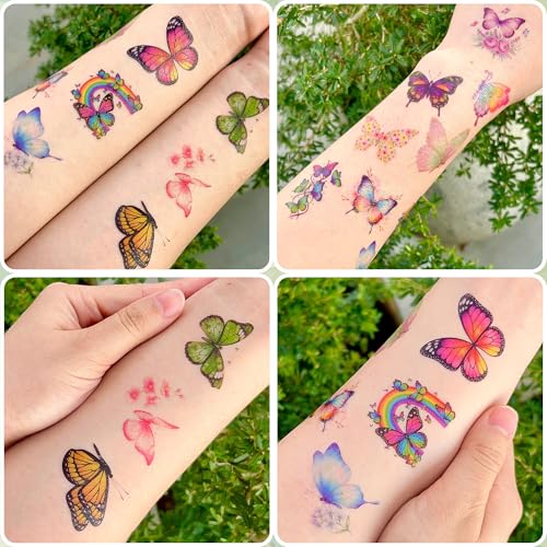 96-Piece Butterfly Temporary Tattoos - Pre-Cut Party Favors