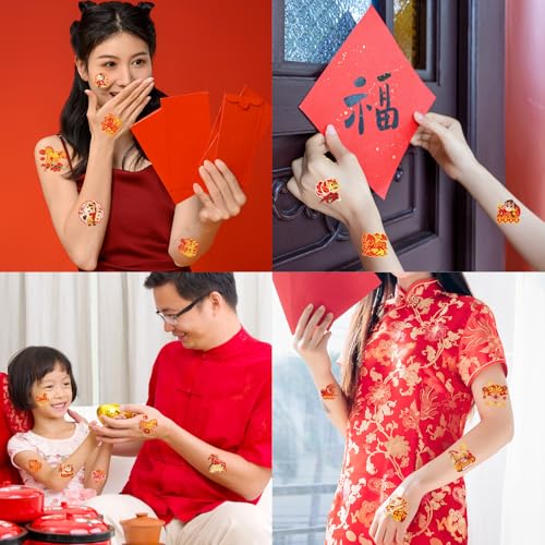 72pc Chinese New Year Temporary Tattoos 2026 Year of Horse