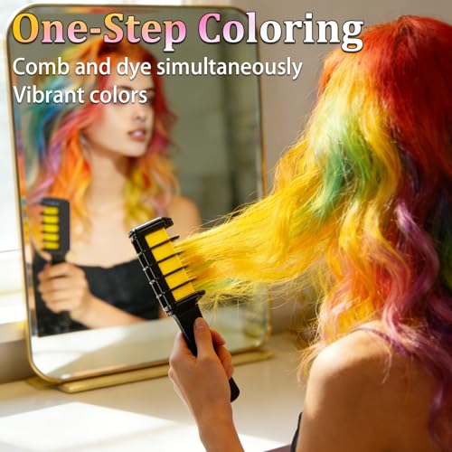 Hair Chalk Combs 10 Color Washable Temporary Dye Set