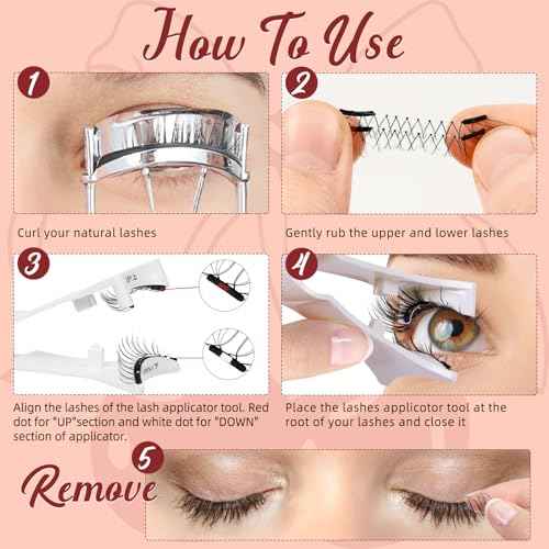 Higu clace Magnetic Eyelashes with Applicator Daily Wear Reusable Magnetic Eyelashes Natural Look No Glue Needed Magnet Lashes Soft with Applicator Easy to Apply and Remove£¨G02)