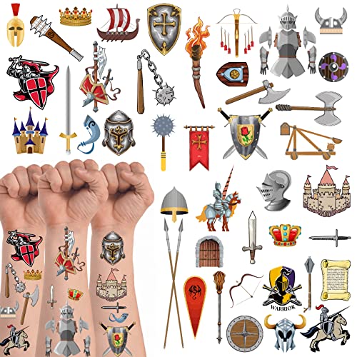 Medieval Castle Temporary Tattoos 20 Sheets 220 Pieces