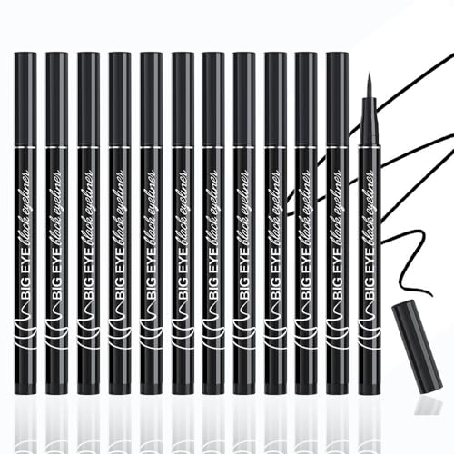 Matte Liquid Eyeliner Pen Set - 12 Pack, Waterproof & Long-lasting