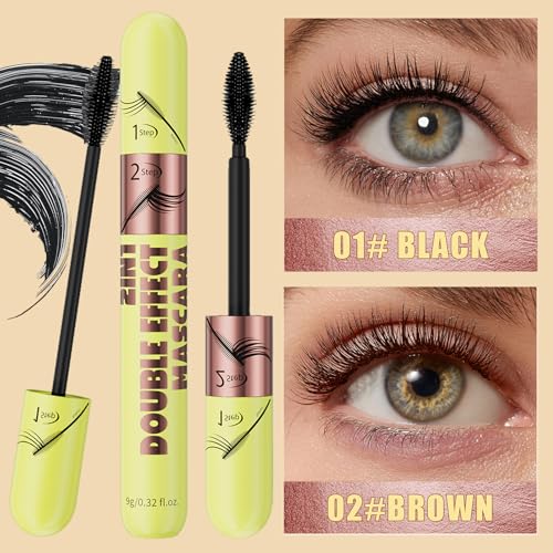 4D Silk Fiber Mascara 2-in-1 Waterproof & Volumizing Set