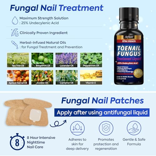 Toenail Fungus Treatment Kit with 25% Undecylenic Acid & Patches