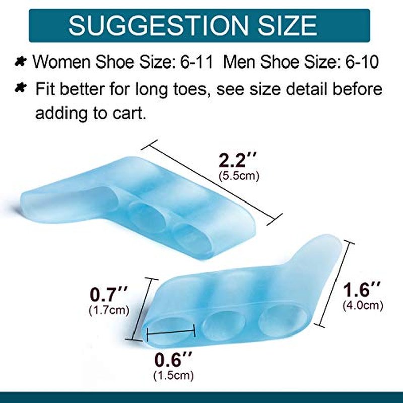 Povihome Pinky Toe Separators - 10 Pack for Pain Relief