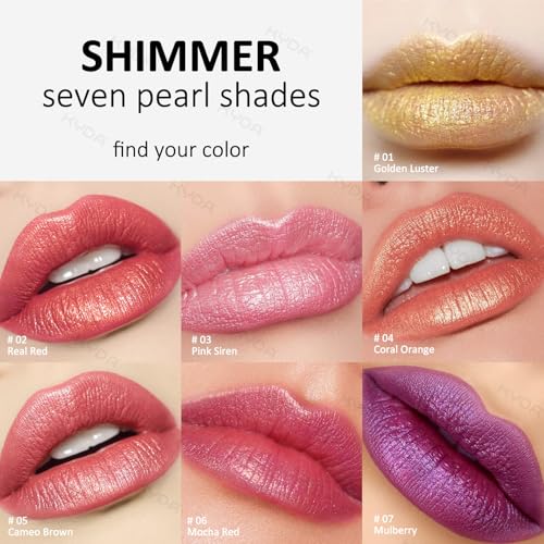 KYDA Shimmer Lipstick 2-Pack - Pearl Metallic Gloss