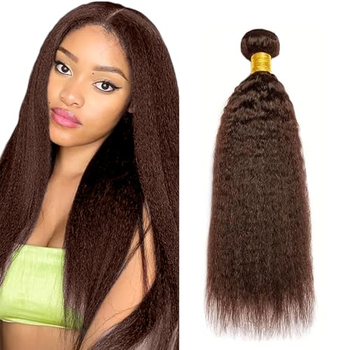 #4 Bundles Human Hair Yaki Straight 16 Inch FuivJuix Unprocessed