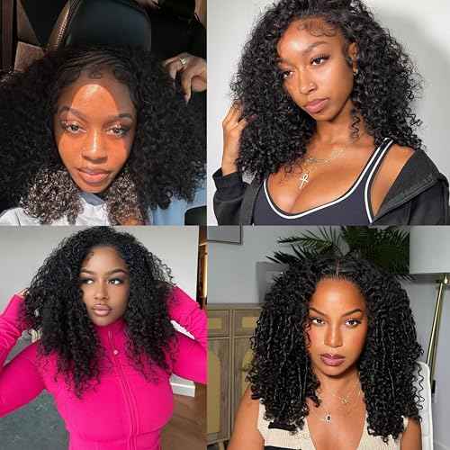 Burmese Curly Bundles Human Hair 4 bundles 100% Unprocessed Quick Weave 3c4a Water Wave with Spiral Curly End Real Human Hair Extensions Natural Color (12 12 12 12 inch)