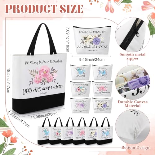 Aliceset 30 Pcs Christian Gifts for Women Inspirational Religious Gift Set Christmas Thanksgiving Present Bulk Included Bible Cola Cup Canvas Bag Cosmetic Bag Keychain Greeting Card for Women Mom
