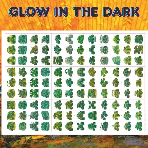 108 PCS Glow in the Dark Monster Truck Temporary Tattoos ? Waterproof Pre-Cut Body Art Stickers with Monster Trucks, Big Rigs & Off-Road Icons | Easy Application