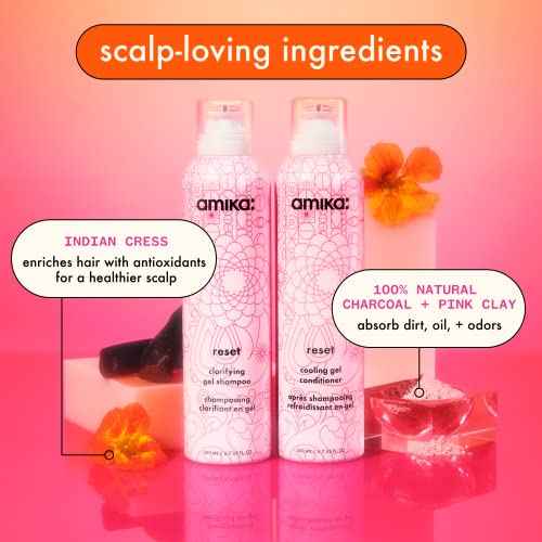 amika reset clarifying gel shampoo, 200ml