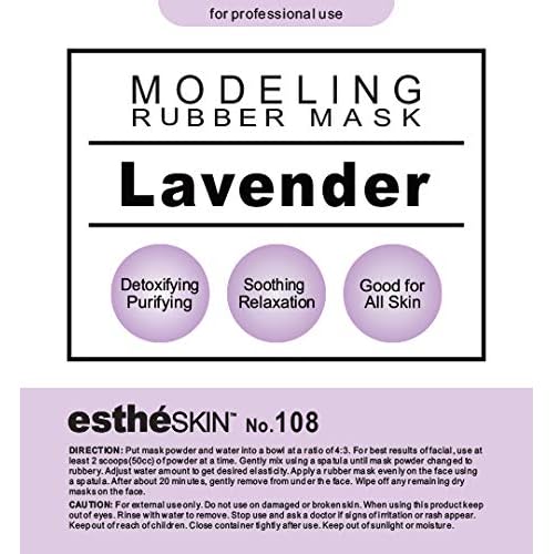 No.108 Lavender Modeling Mask Powder for Professional Facial Treatment, 35 Oz. (1 pack)