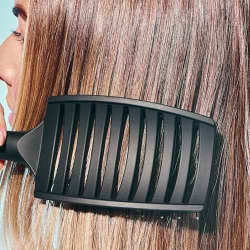 Gimme Beauty Vented Detangling Brush - For All Hair Types - Wet & Dry Hair Brush - Heat-Resistant Bristles for Quick Drying & Styling