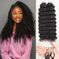 Feather Crochet Hair 14 Inch 120g Human Hair Extensions