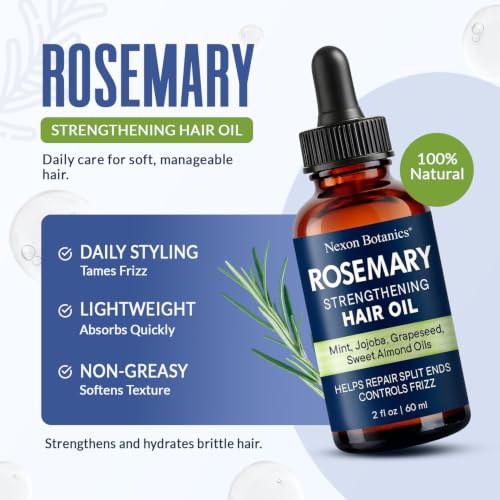 Rosemary Oil for Hair Growth - Lightweight Scalp Oil 2 fl oz