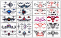 Temporary Tattoo Stickers - 20 Sheet Flower Design Set