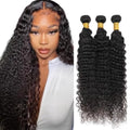 FuivJuix 1B Deep Wave Human Hair Bundles - 28 Inch, 3 Pack