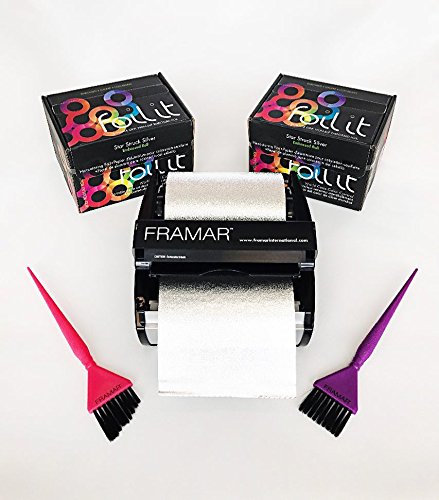FRAMAR Silver Hair Foil Roll 320 ft with Dispenser & Blade