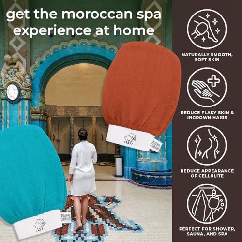 Moroccan Kessa Hammam Exfoliating Glove | Black Microfiber Body Scrub Mitt
