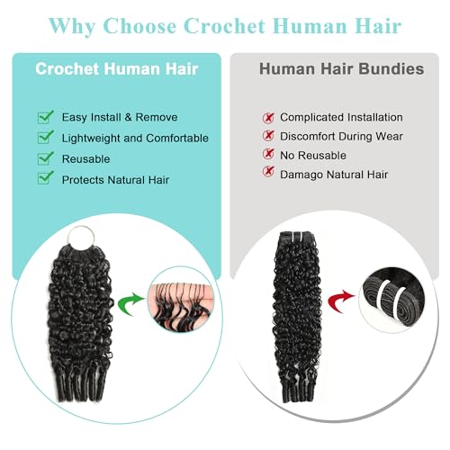 Burmese Curly Crochet Human Hair Designed for Miracle Knots Braids 18