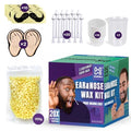 Waxfans Nose and Ear Hair Removal Kit for Men and Women - 100g Wax for 20 Uses, Long-lasting for 4 Weeks (Purple)