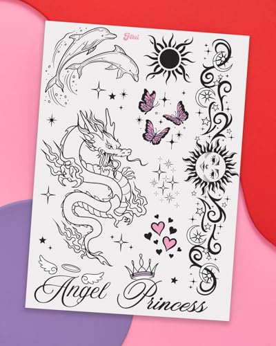 xo, Fetti Y2K Temporary Tattoos - 56 Pc Party Sticker Set