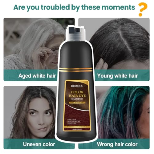 Herbal Hair Dye Shampoo Wine Red - Gray Hair Coverage