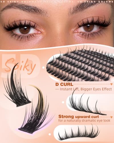 Geeneiya 5D Manga Lash Clusters D Curl 10-16mm