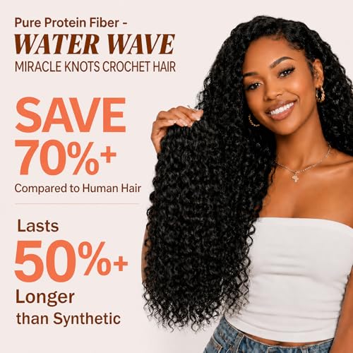 Water Wave Feather Crochet Hair Extensions - 18 Inch, 50 Strands